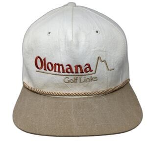 Texace Olomana Golf Links Slideback 5 Panel Cap White One Size Adjustable Rope